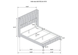 224991Q-S4 Lucia 4-piece Queen Bedroom Set Grey and Black