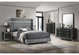 224991Q-S5 Lucia 5-piece Queen Bedroom Set Grey and Black