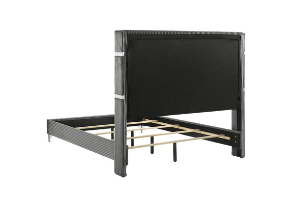 224991Q-S5 Lucia 5-piece Queen Bedroom Set Grey and Black