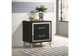 224992 Lucia 2-drawer Nightstand Bedside Table Black