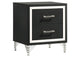 224992 Lucia 2-drawer Nightstand Bedside Table Black