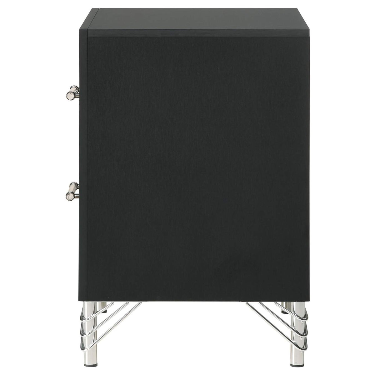 224992 Lucia 2-drawer Nightstand Bedside Table Black