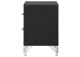 224992 Lucia 2-drawer Nightstand Bedside Table Black