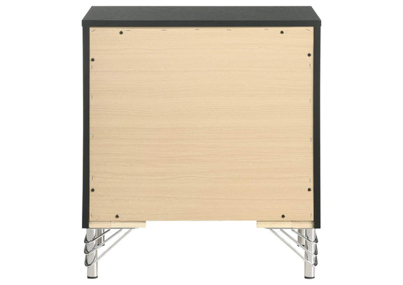 224992 Lucia 2-drawer Nightstand Bedside Table Black