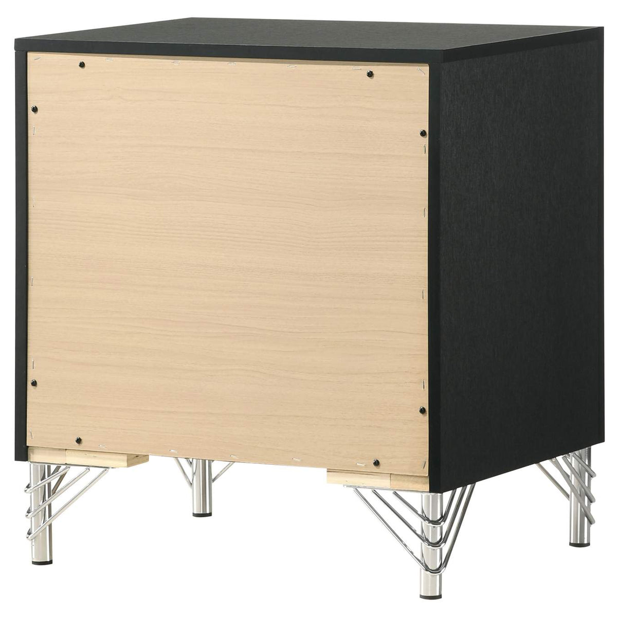 224992 Lucia 2-drawer Nightstand Bedside Table Black