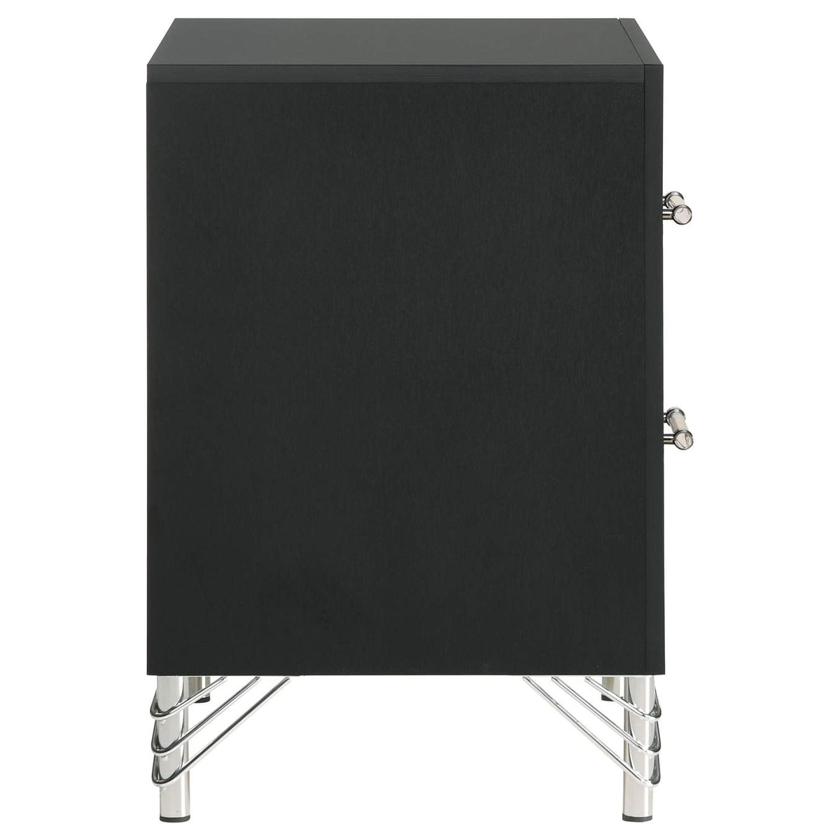 224992 Lucia 2-drawer Nightstand Bedside Table Black