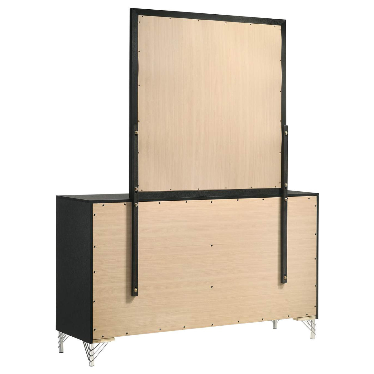 224993M Lucia 6-drawer Dresser and Mirror Black