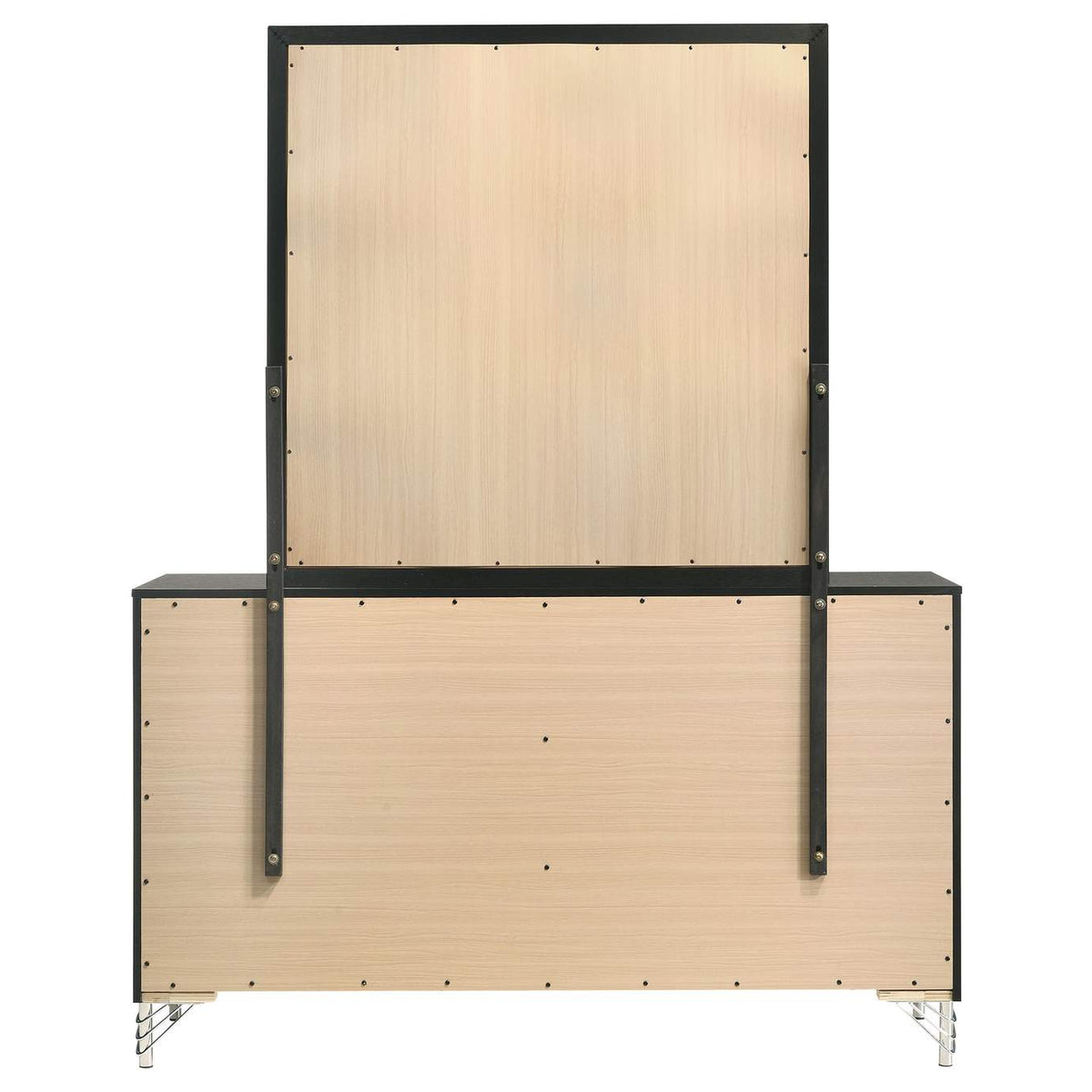 224993M Lucia 6-drawer Dresser and Mirror Black