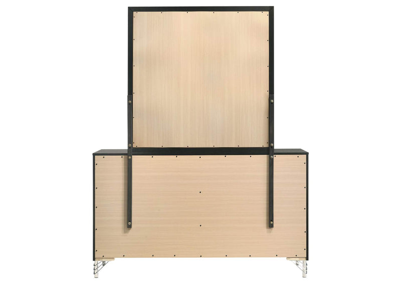 224993M Lucia 6-drawer Dresser and Mirror Black