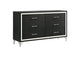224993 Lucia 6-drawer Dresser Cabinet Black