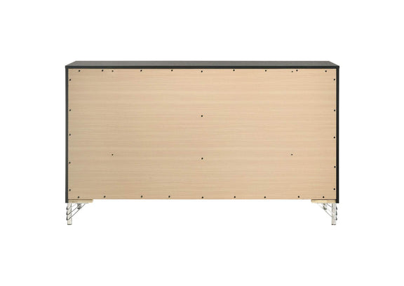 224993 Lucia 6-drawer Dresser Cabinet Black