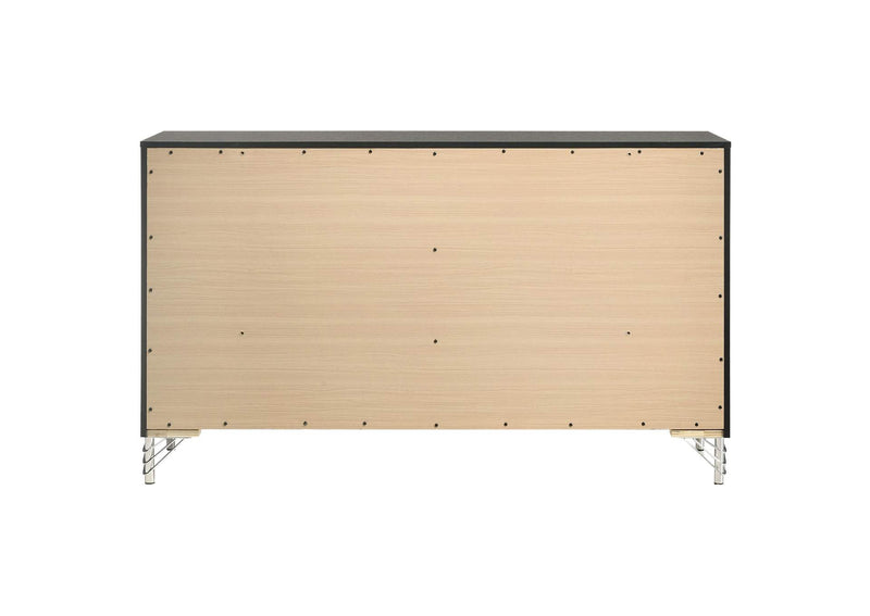 224993 Lucia 6-drawer Dresser Cabinet Black