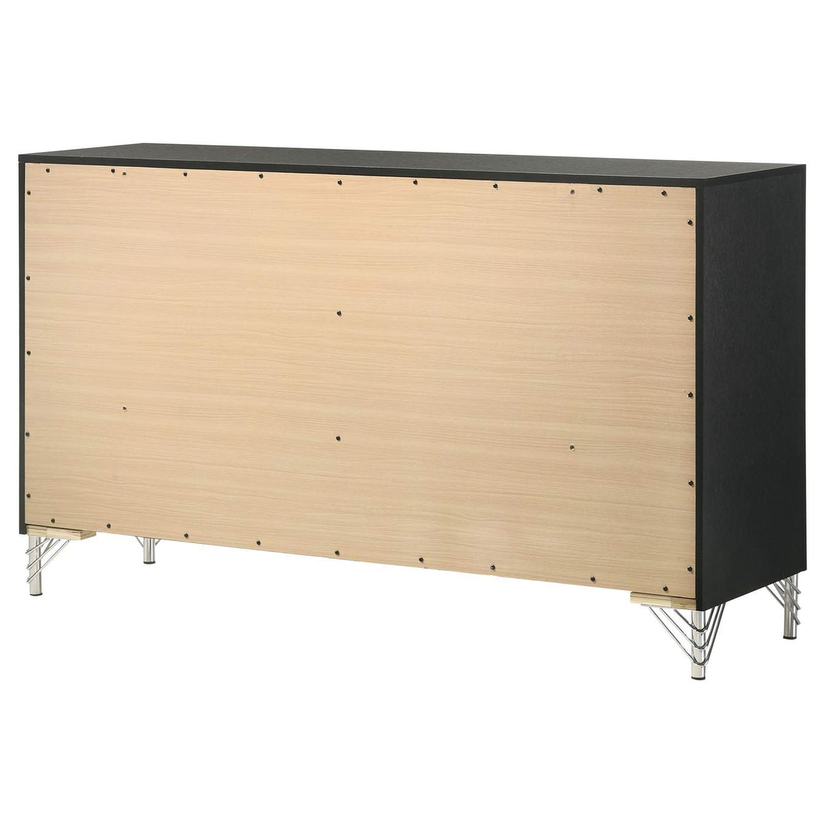 224993 Lucia 6-drawer Dresser Cabinet Black