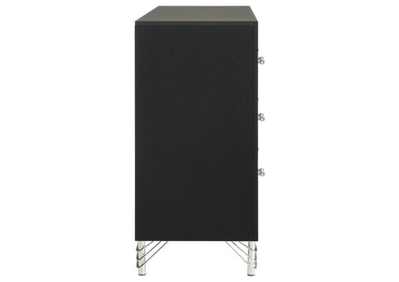 224993 Lucia 6-drawer Dresser Cabinet Black