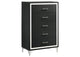 224995 Lucia 5-drawer Bedroom Chest of Drawers Black