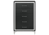 224995 Lucia 5-drawer Bedroom Chest of Drawers Black