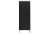 224995 Lucia 5-drawer Bedroom Chest of Drawers Black