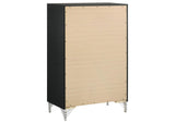 224995 Lucia 5-drawer Bedroom Chest of Drawers Black