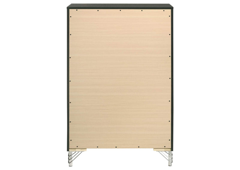 224995 Lucia 5-drawer Bedroom Chest of Drawers Black
