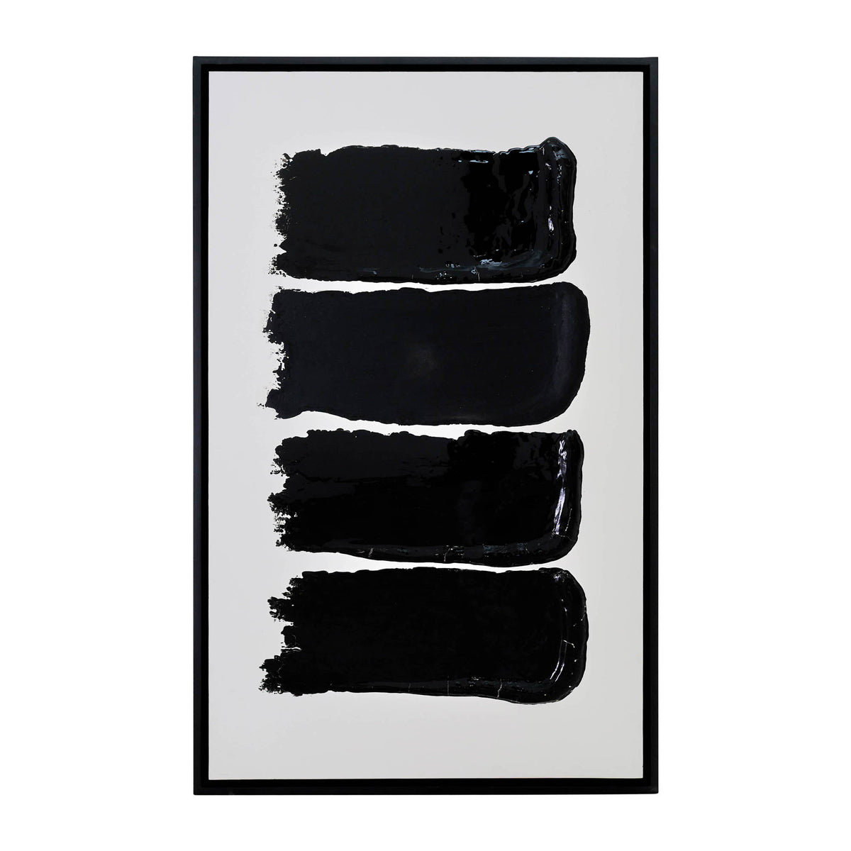 Hand Painted Black Resin Ingot Box 35 x 59" - Gold