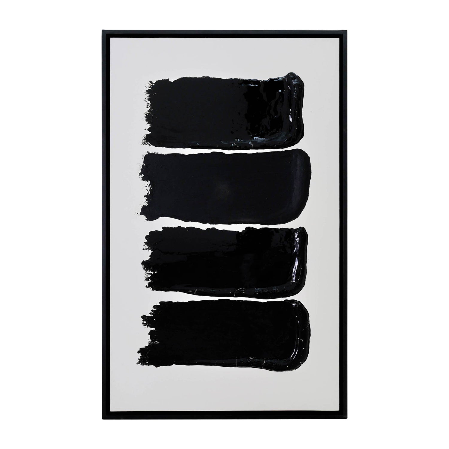 Hand Painted Black Resin Ingot Box 35 x 59" - Gold