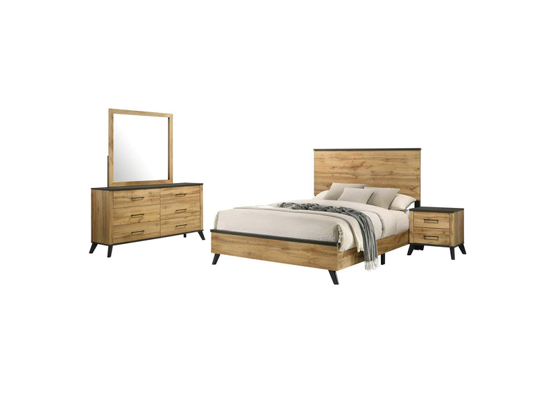 225001F-S4 Kaywood 4-piece Full Bedroom Set Natural Pine