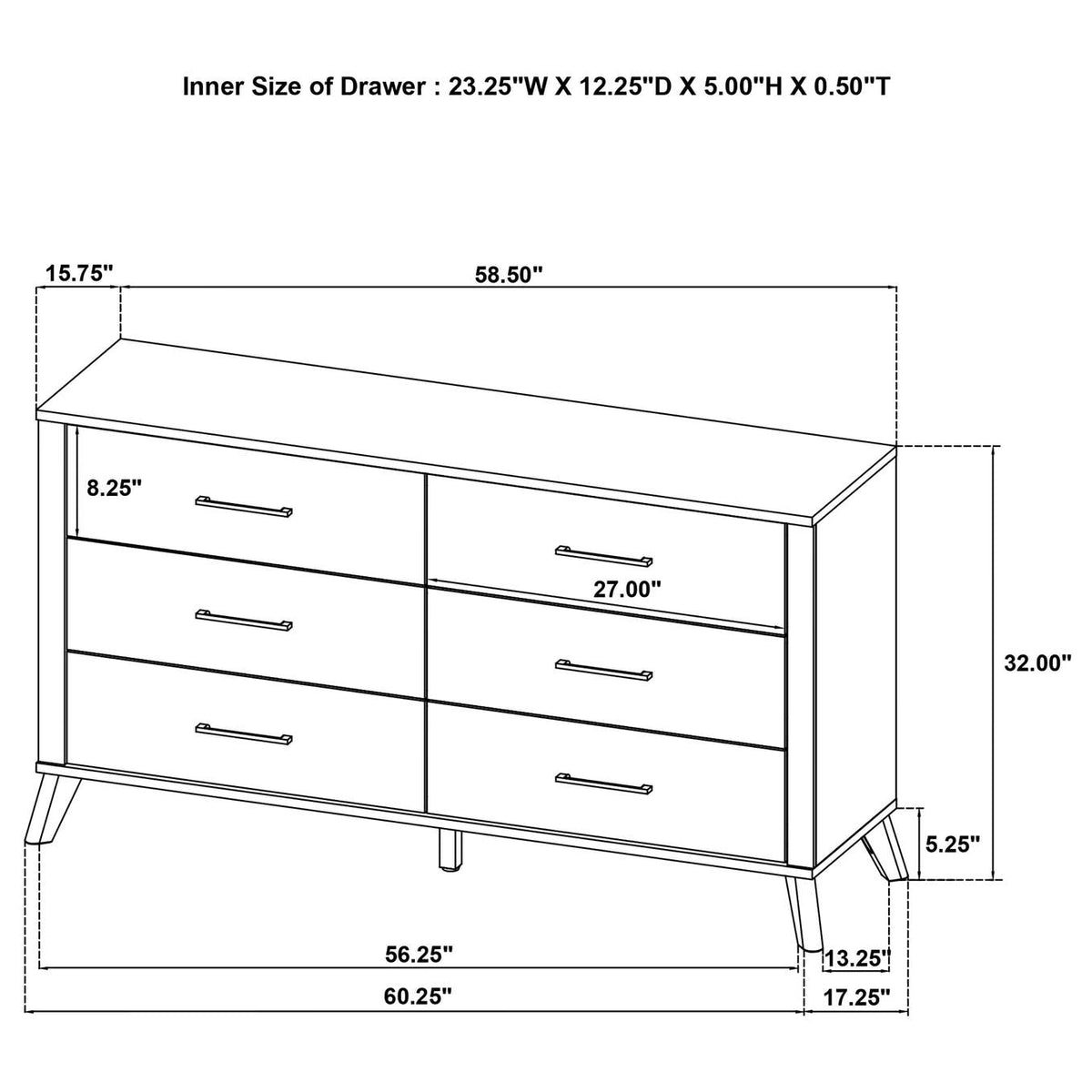 225001F-S4 Kaywood 4-piece Full Bedroom Set Natural Pine
