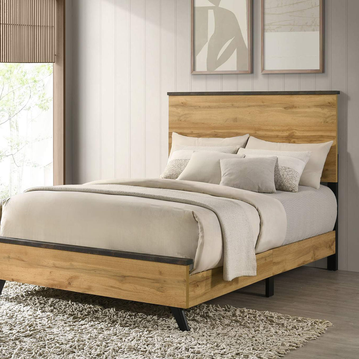 225001F Kaywood 52-inch Full Panel Bed Natural Pine