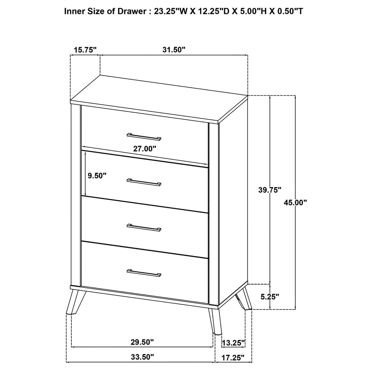 225001KE-S5 Kaywood 5-piece Eastern King Bedroom Set Natural Pine