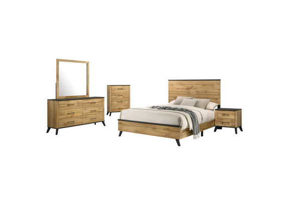 225001Q-S5 Kaywood 5-piece Queen Bedroom Set Natural Pine