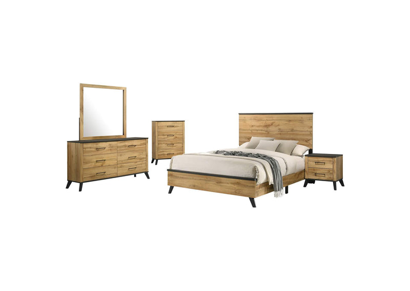 225001Q-S5 Kaywood 5-piece Queen Bedroom Set Natural Pine