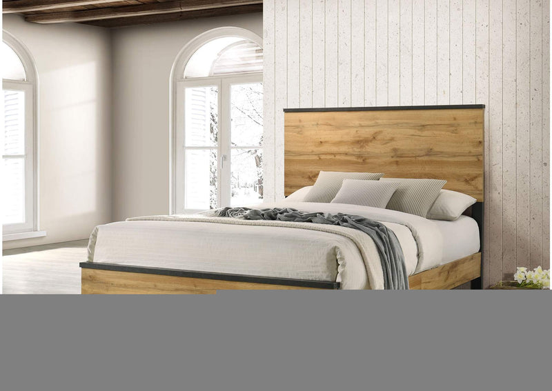 225001Q Kaywood 52-inch Queen Panel Bed Natural Pine
