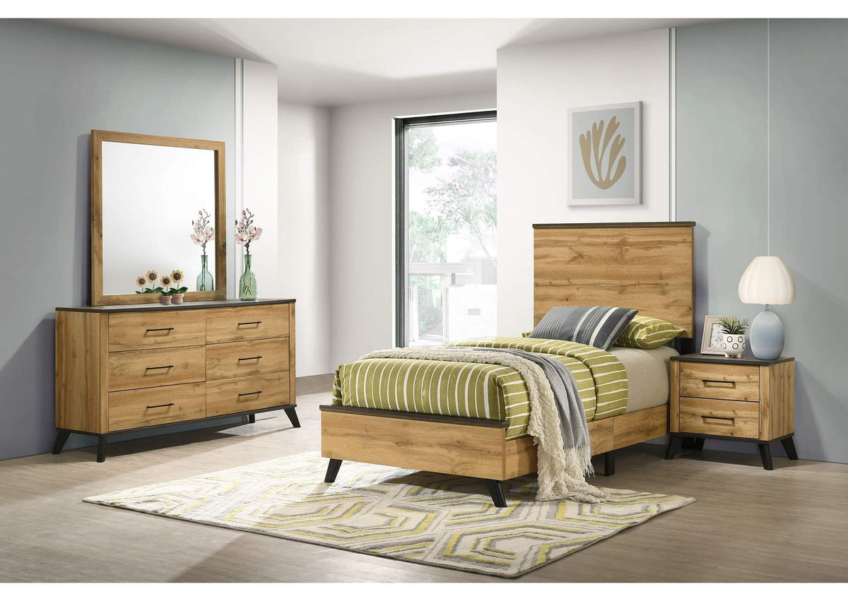 225001T-S4 Kaywood 4-piece Twin Bedroom Set Natural Pine
