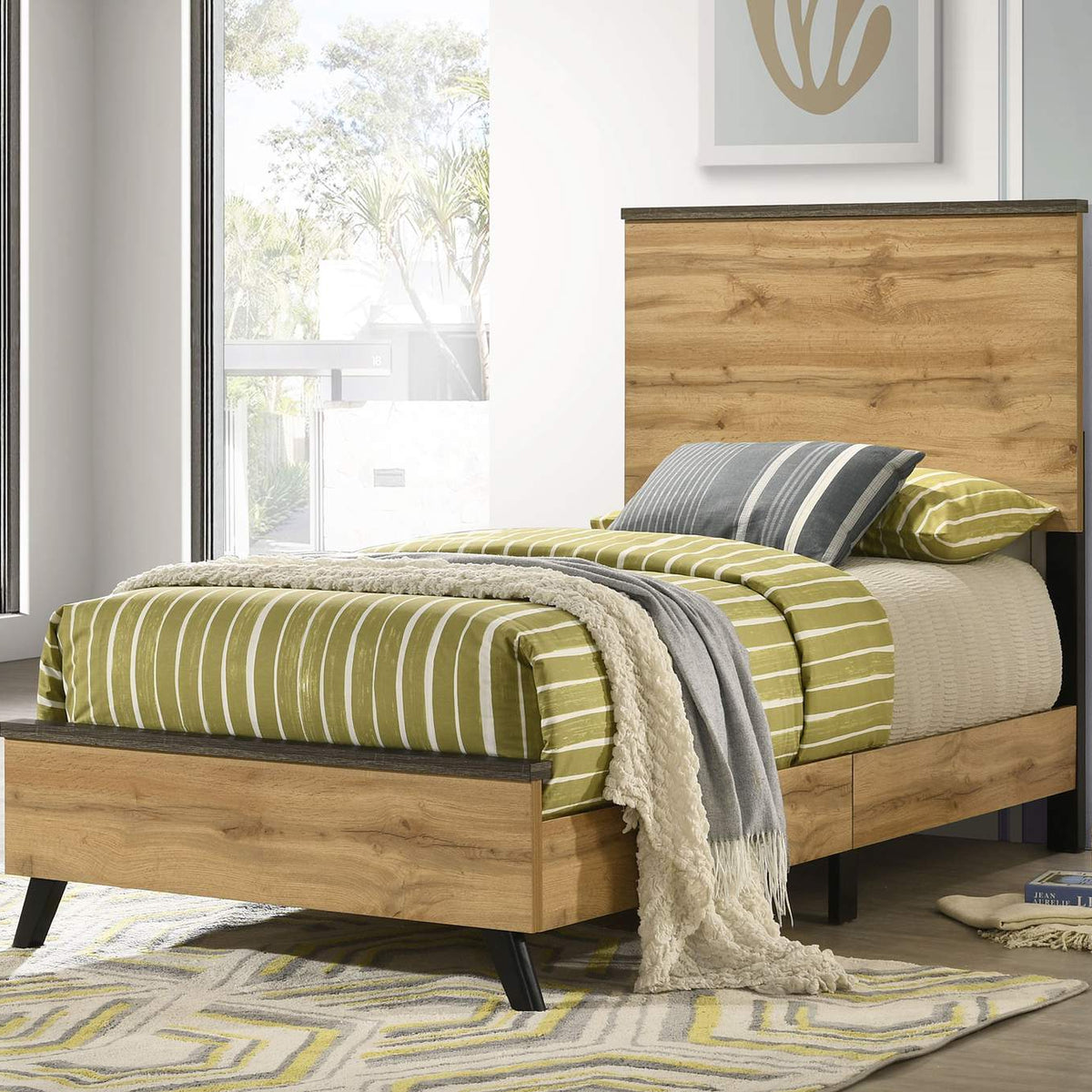 225001T Kaywood 52-inch Twin Panel Bed Natural Pine