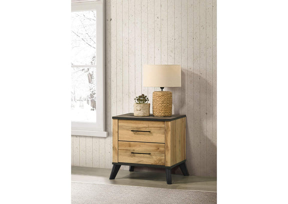 225002 Kaywood 2-drawer Nightstand Bedside Table Natural Pine