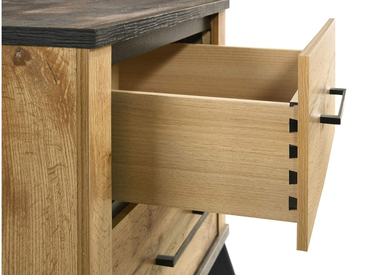 225002 Kaywood 2-drawer Nightstand Bedside Table Natural Pine