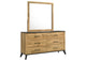 225003M Kaywood 6-drawer Dresser and Mirror Natural Pine