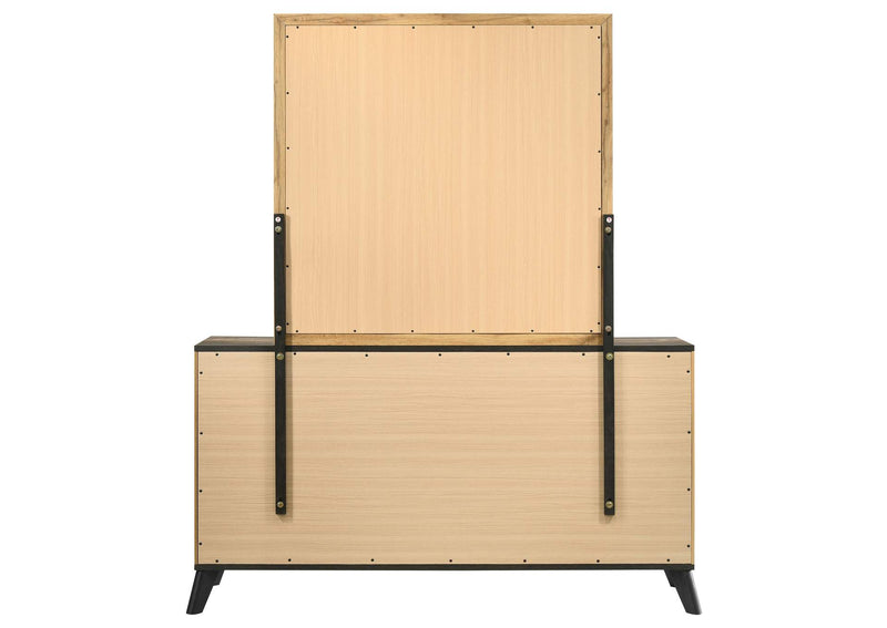 225003M Kaywood 6-drawer Dresser and Mirror Natural Pine