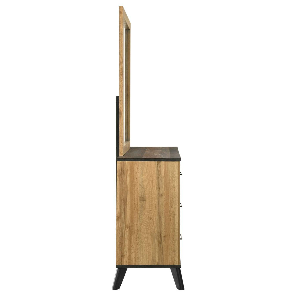 225003M Kaywood 6-drawer Dresser and Mirror Natural Pine