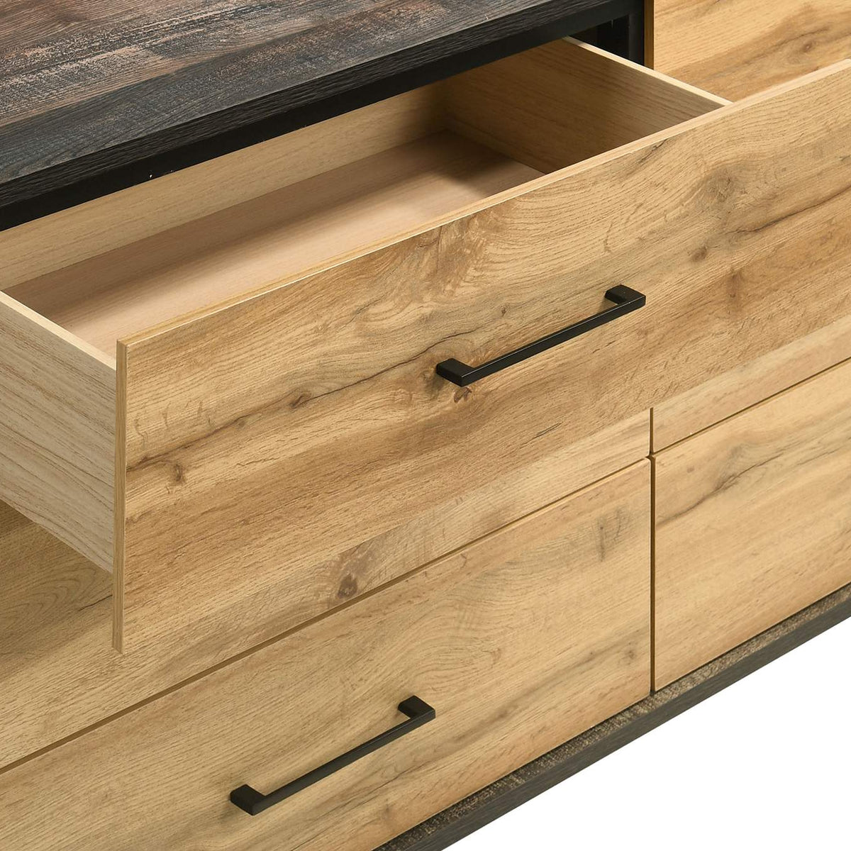 225003M Kaywood 6-drawer Dresser and Mirror Natural Pine