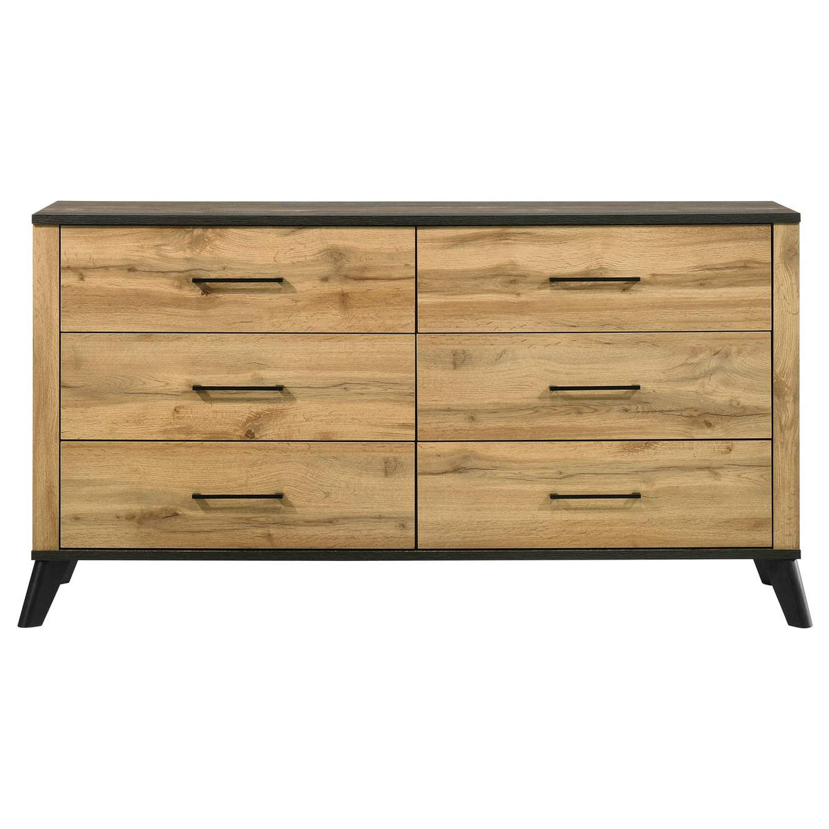 225003 Kaywood 6-drawer Dresser Cabinet Natural Pine