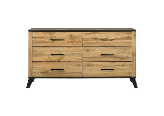 225003 Kaywood 6-drawer Dresser Cabinet Natural Pine