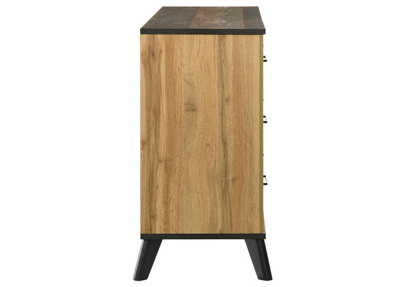 225003 Kaywood 6-drawer Dresser Cabinet Natural Pine