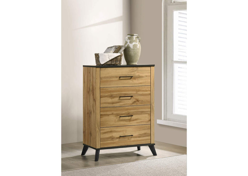225005 Kaywood 4-drawer Bedroom Chest of Drawers Natural Pine