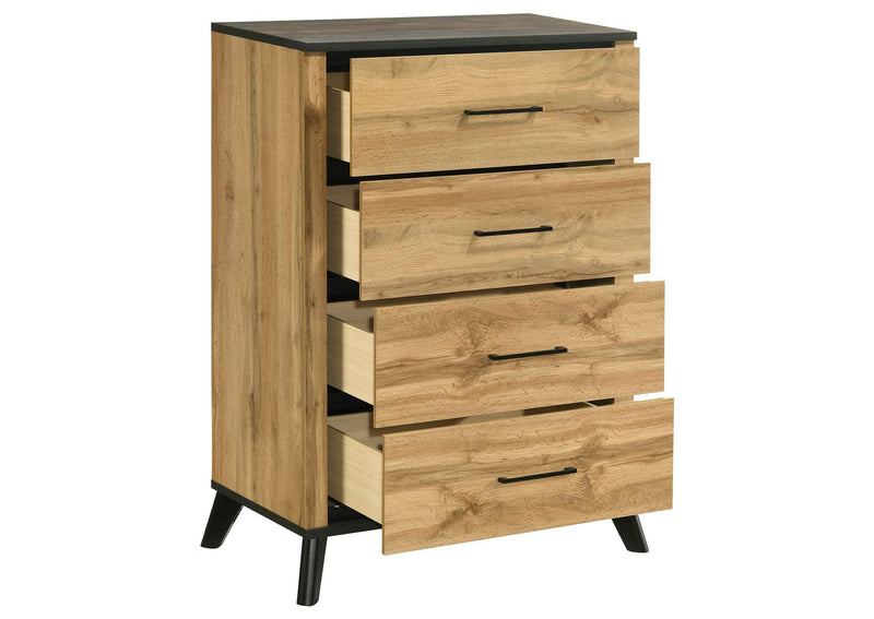 225005 Kaywood 4-drawer Bedroom Chest of Drawers Natural Pine