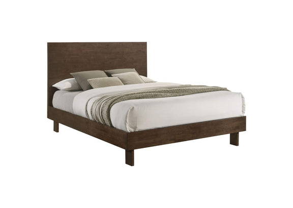 225011Q Glenwood 48-inch Queen Platform Panel Bed Warm Brown