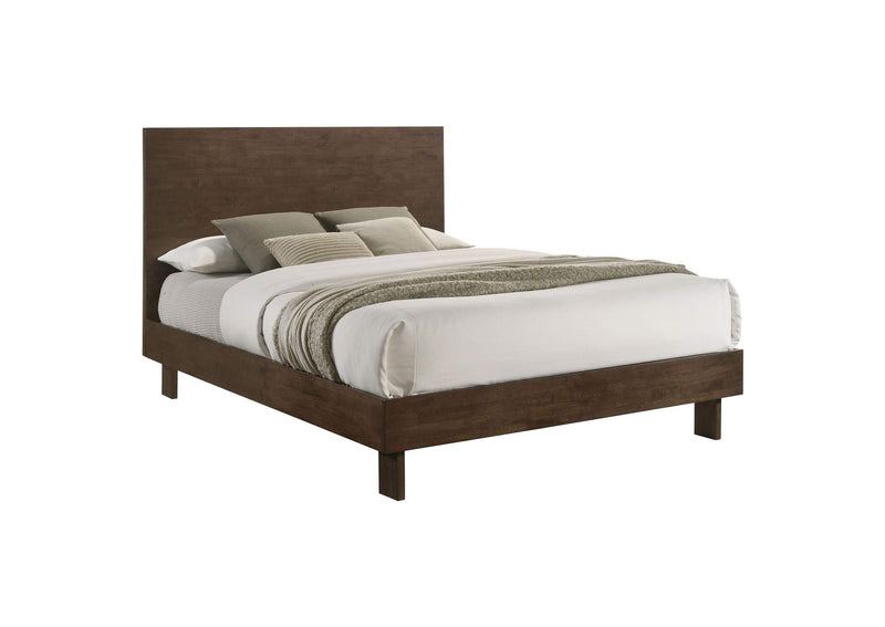 225011Q Glenwood 48-inch Queen Platform Panel Bed Warm Brown