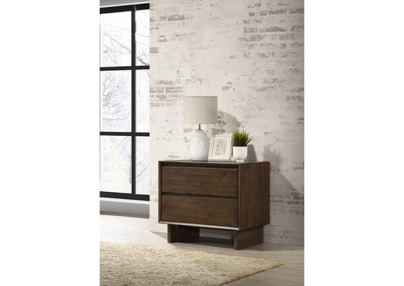 225012 Glenwood 2-drawer Nightstand Bedside Table Warm Brown