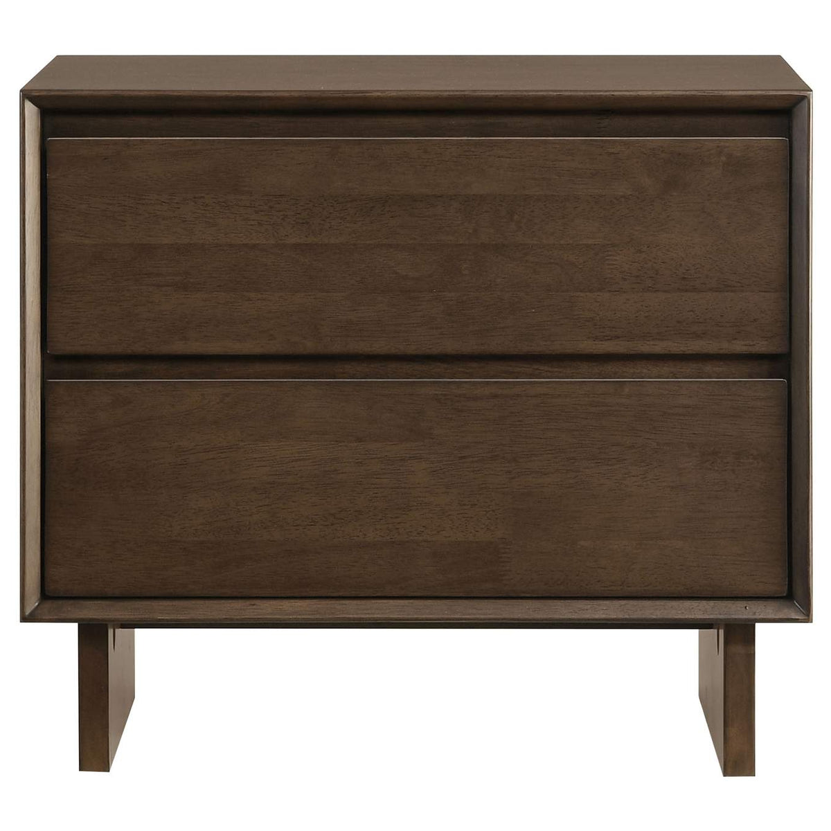 225012 Glenwood 2-drawer Nightstand Bedside Table Warm Brown