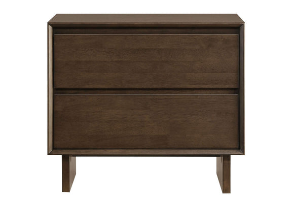225012 Glenwood 2-drawer Nightstand Bedside Table Warm Brown